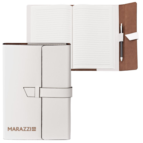 Fabrizio Junior White Portfolio w/Loop Closure-Marazzi Engraved