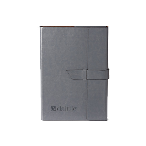 Fabrizio Junior Grey Portfolio w/Loop Closure-Daltile Flat Logo Engraved