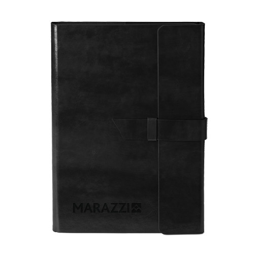 Fabrizio Black Portfolio w/Loop Closure-Marazzi Engraved