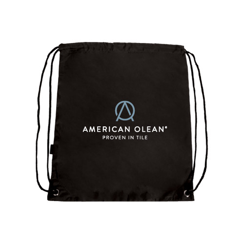Black Drawstring Backpack-American Olean w/Tagline