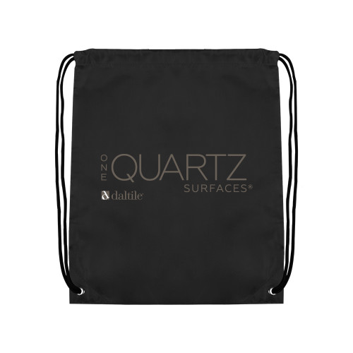 Black Drawstring Backpack-ONE Quartz Vertical