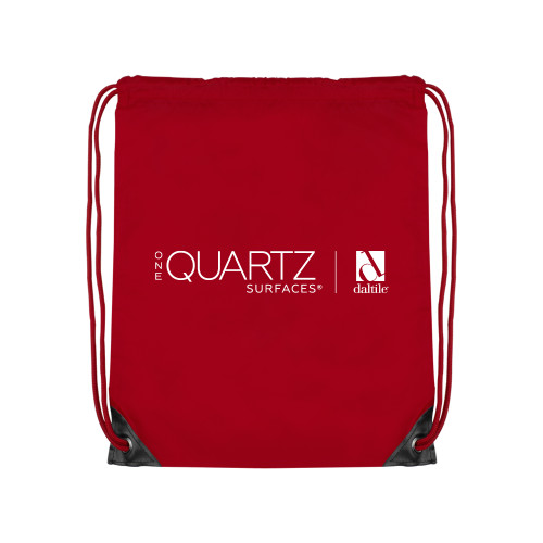 Red Drawstring Backpack-ONE Quartz Horizontal