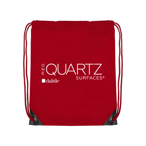Red Drawstring Backpack-ONE Quartz Vertical