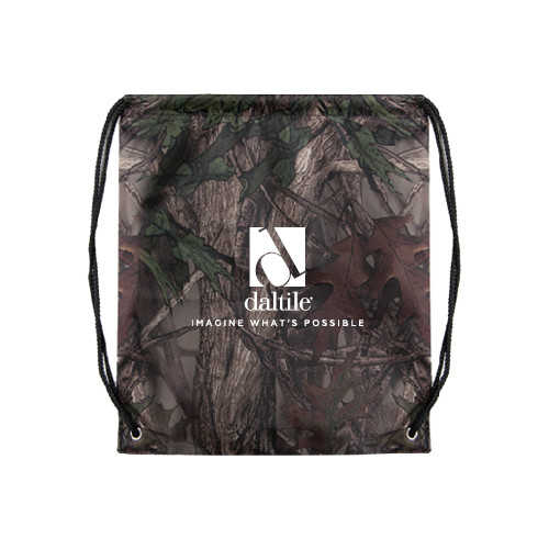 Camo Drawstring Backpack-Daltile Stacked Logo w/Tagline