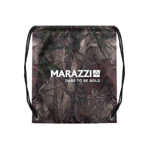 Camo Drawstring Backpack-Marazzi Logo w/Tagline