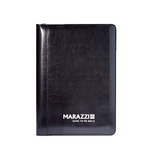 Wall Street Black Junior Writing Pad-Marazzi Logo w/Tagline