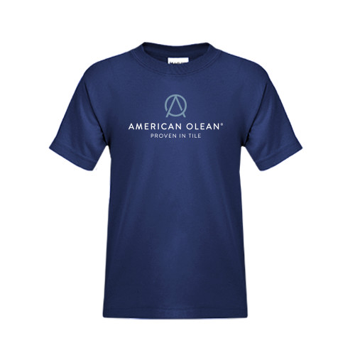 Youth Navy T Shirt-American Olean w/Tagline
