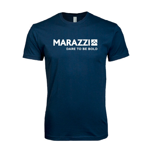 Next Level Navy SoftStyle T Shirt-Marazzi Logo w/Tagline