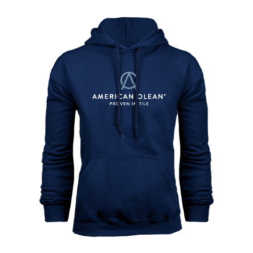 Navy Fleece Hoodie-American Olean w/Tagline