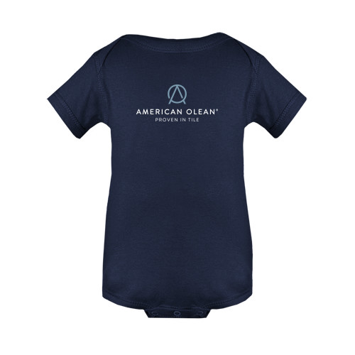Navy Infant Onesie-American Olean w/Tagline