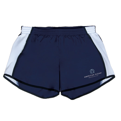 Womens Navy/White Team Short-American Olean w/Tagline
