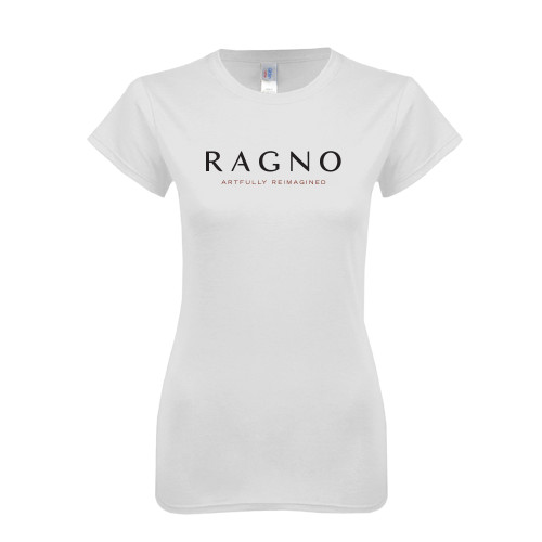 Next Level Womens White Boyfriend Tee-Ragno w/Tagline