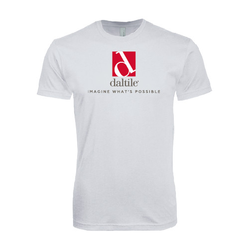 Next Level White SoftStyle T Shirt-Daltile Stacked Logo w/Tagline