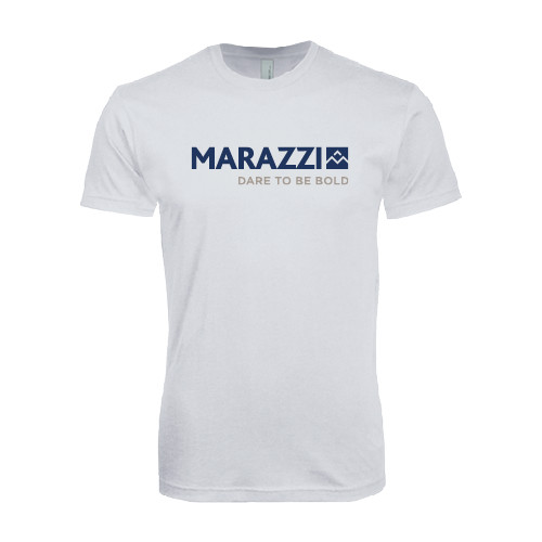 Next Level White SoftStyle T Shirt-Marazzi Logo w/Tagline
