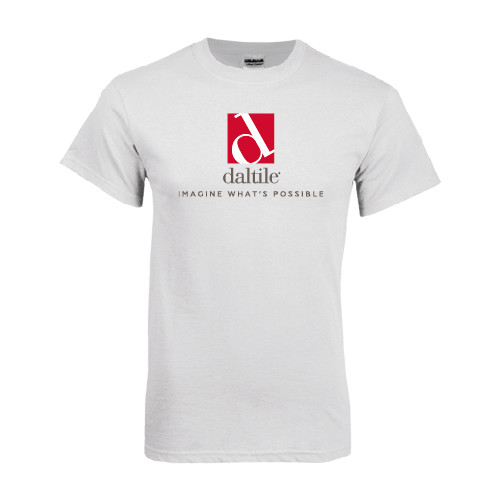 White T Shirt-Daltile Stacked Logo w/Tagline