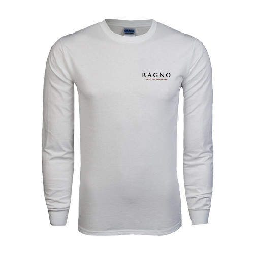 White Long Sleeve T Shirt-Ragno w/Tagline