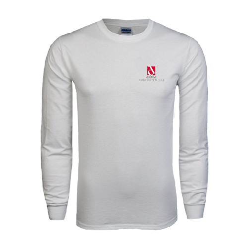 White Long Sleeve T Shirt-Daltile Stacked Logo w/Tagline
