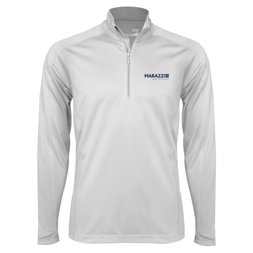 Syntrel White Interlock 1/4 Zip-Marazzi Logo w/Tagline