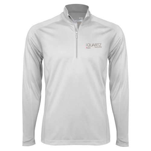 Syntrel White Interlock 1/4 Zip-ONE Quartz Vertical