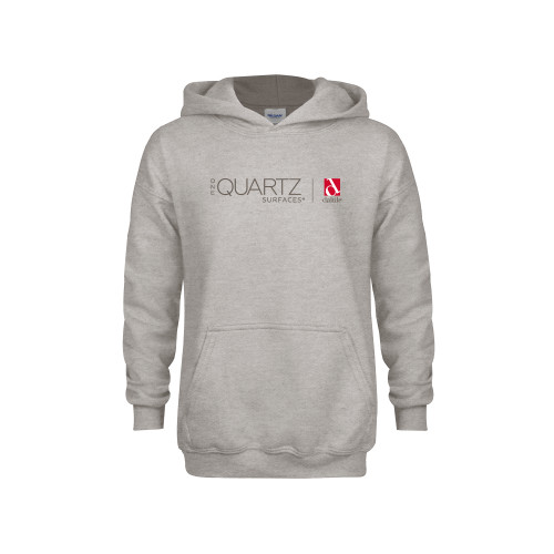 Youth Grey Fleece Hood-ONE Quartz Horizontal