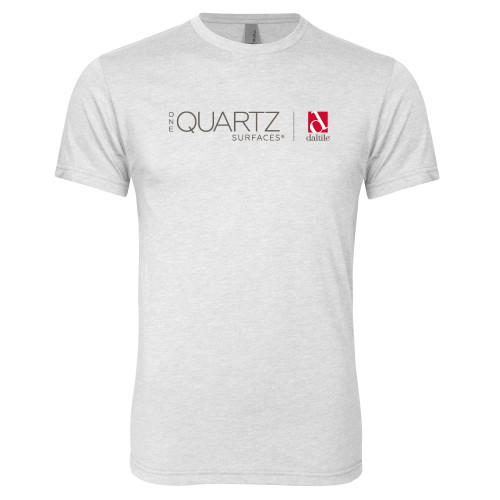 Next Level Heather White Triblend Tee-ONE Quartz Horizontal