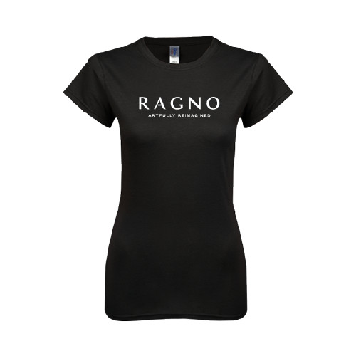 Next Level Womens Black Boyfriend Tee-Ragno w/Tagline