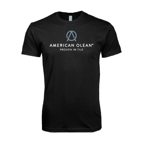 Next Level Black SoftStyle T Shirt-American Olean w/Tagline