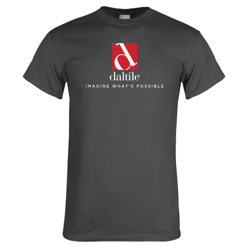 Charcoal T Shirt-Daltile Stacked Logo w/Tagline