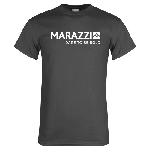 Charcoal T Shirt-Marazzi Logo w/Tagline