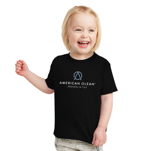 Toddler Black T Shirt-American Olean w/Tagline