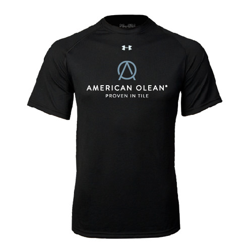 Under Armour Black Tech Tee-American Olean w/Tagline