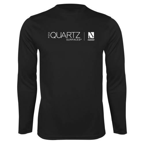 Black Performance Long Sleeve Shirt-ONE Quartz Horizontal