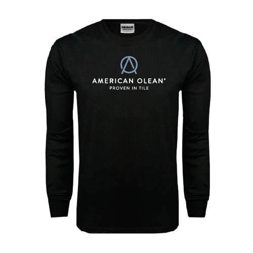Black Long Sleeve T Shirt-American Olean w/Tagline