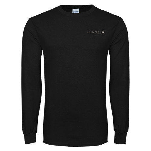 Black Long Sleeve T Shirt-ONE Quartz Horizontal