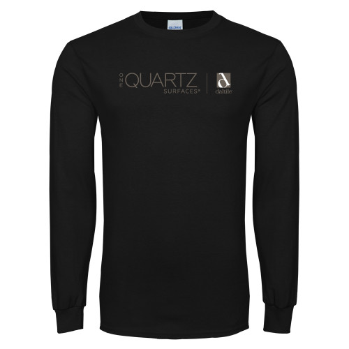 Black Long Sleeve T Shirt-ONE Quartz Horizontal
