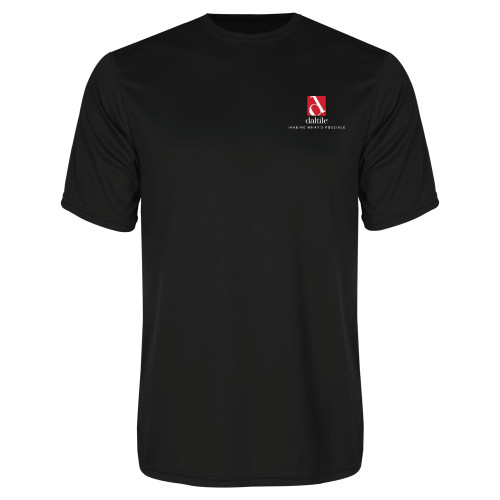 Black Performance Tee-Daltile Stacked Logo w/Tagline