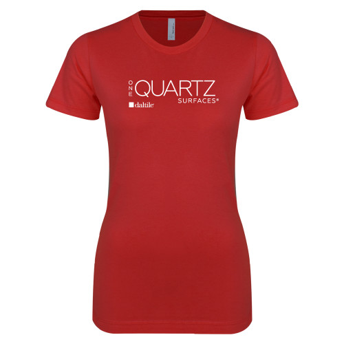 Next Level Womens Red Boyfriend Tee-ONE Quartz Vertical