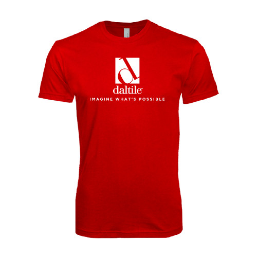 Next Level Red Softstyle T Shirt-Daltile Stacked Logo w/Tagline