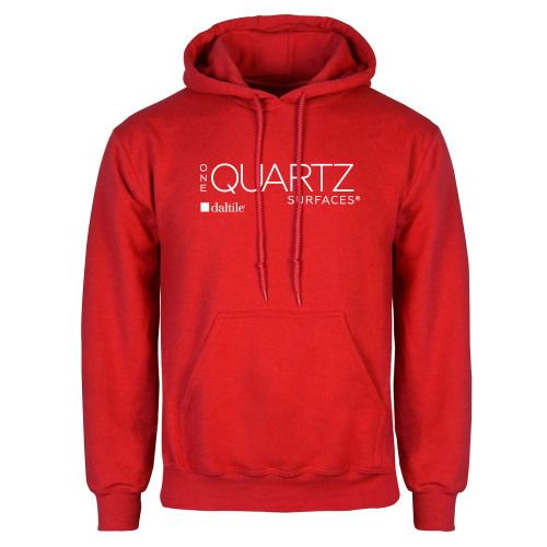 Red Fleece Hoodie-ONE Quartz Vertical