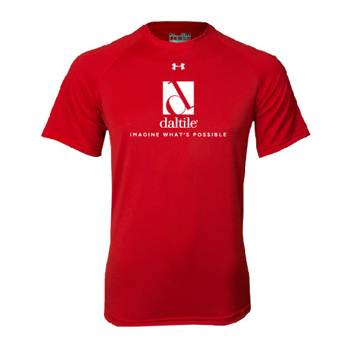 Under Armour Red Tech Tee-Daltile Stacked Logo w/Tagline