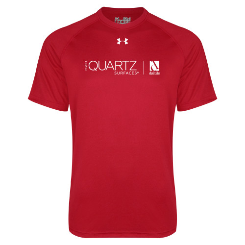 Under Armour Red Tech Tee-ONE Quartz Horizontal