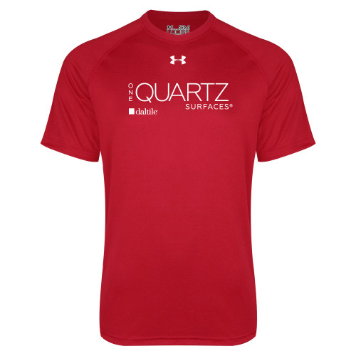 Under Armour Red Tech Tee-ONE Quartz Vertical