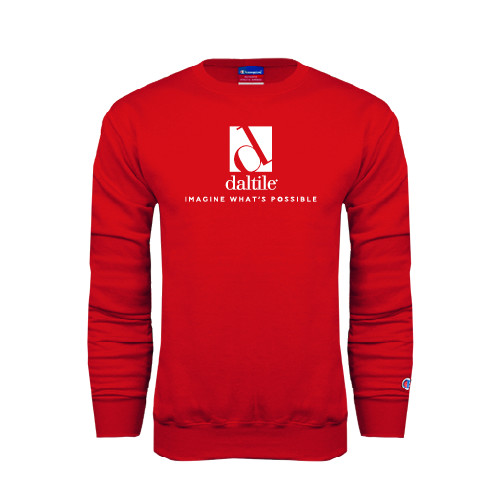 Red Fleece Crew-Daltile Stacked Logo w/Tagline