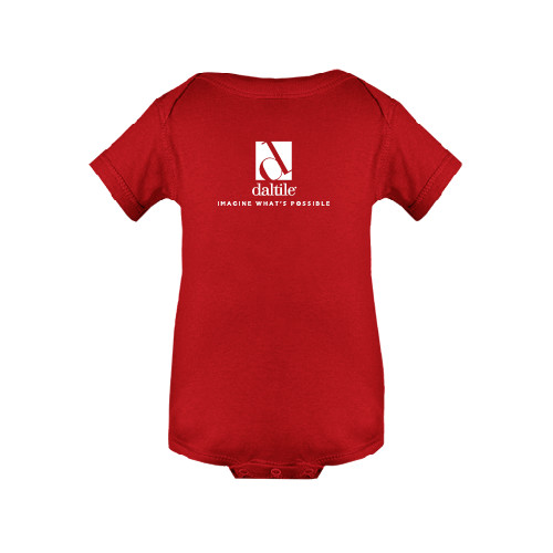 Red Infant Onesie-Daltile Stacked Logo w/Tagline