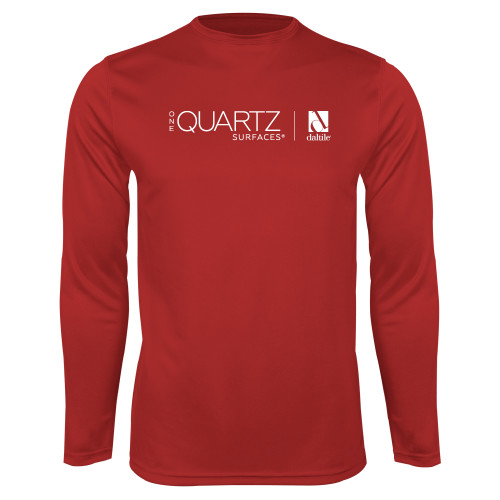 Red Performance Long Sleeve Shirt-ONE Quartz Horizontal