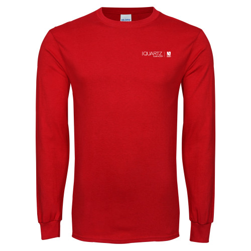 Red Long Sleeve T Shirt-ONE Quartz Horizontal