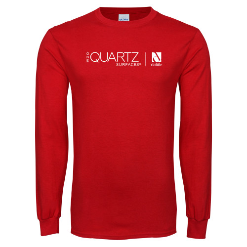 Red Long Sleeve T Shirt-ONE Quartz Horizontal
