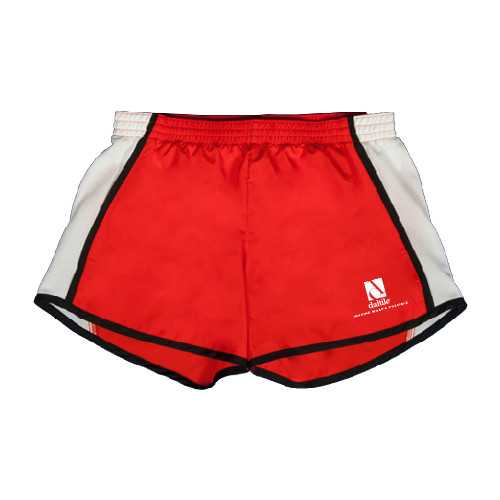 Womens Red/White Team Short-Daltile Stacked Logo w/Tagline