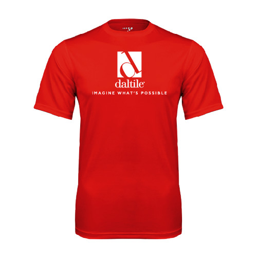 Red Performance Tee-Daltile Stacked Logo w/Tagline