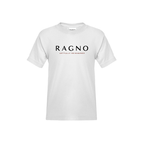 Youth White T Shirt-Ragno w/Tagline